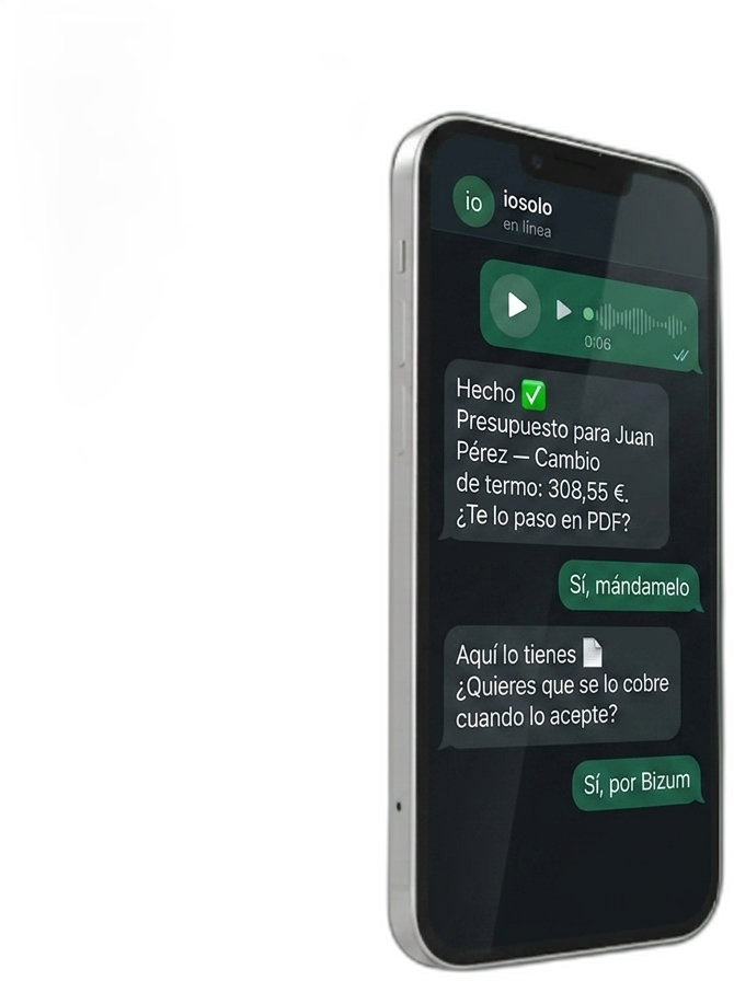 iosolo funcionando en WhatsApp